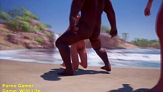 Tanka gives blowjob and cumshot to all guys on the beach!