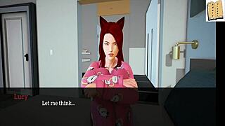 blonde and redhead in cartoon with small tits tease suggestively