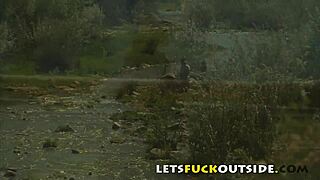 Let’s Fuck Outside! Cute Brunette with Big Boobs Goes Wild in Public