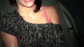 A girl joins a public dogging gangbang through car windows, she says excitedly