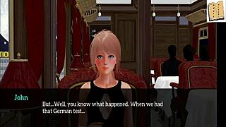 blonde and redhead in cartoon with small tits tease suggestively