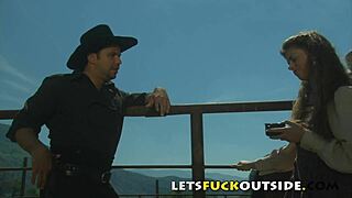 Let’s Fuck Outside! Cute Brunette with Big Boobs Goes Wild in Public