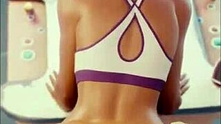 overwatch sombra hmv turns into a brand new bitch with blowjob and sex