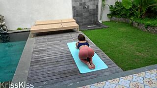 Step sister gets fucked hard after yoga with intense cowgirl riding