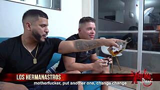 Petite Venezuelan Redhead Sodomized by Two Hung Guys at Home?