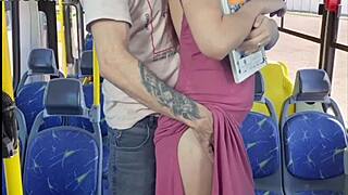 Student Bent Over and Groped by Old Man on Public Bus