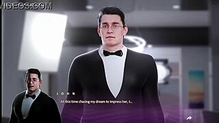 Horny wife gets her huge tits fucked in 3D game