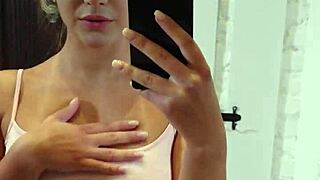 Mia Piper's seductive self-pleasure performance in front of the mirror