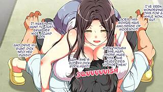 Why not join lucky dosukebe in this animated hentai adventure with big tits and ass?