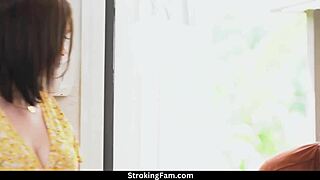 hard threesome banging with milf stepmom mackenzie mace and gracie gates by big dick peter green in bedroom