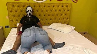 i made ghostface get a nasty deepthroat blowjob for halloween