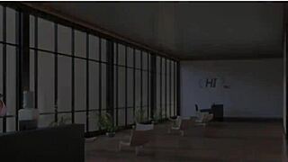 Redhead on holiday island can't stop staring at huge boobs