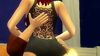 Redhead gets licked and fucked hard by old man in cuckold scene.