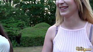 Horny Teens Fucked Together With Fat Old Grandpa In Wild Hardcore Session!