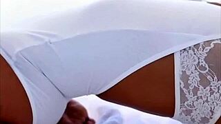 this latina teen takes a big cock in her ass and orgasms