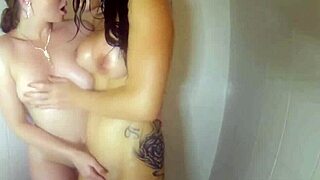 Showering Sluts Sunny Lane Fingering Wet Shaved Bodies in Lingerie