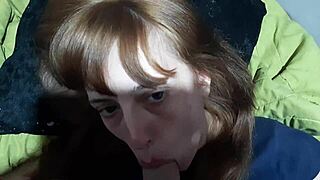 Teen sucks stepbrother's big cock