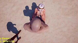 Tanka gives blowjob and cumshot to all guys on the beach!