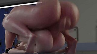 Damn, this sweet bitch craves cum inside during wild futa fuck scenes!