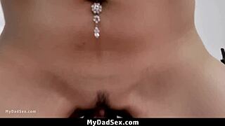 Girl fulfills stepfather's foot fetish fantasy