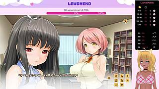 Vtuber Lewdneko plays Love Cubed part 9 in a fun gaming session with cute anime characters.