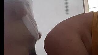 naughty lover gets casual kitchen sex with dirty talk