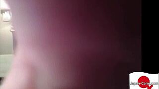 Japanese Girl Rips Clothes Off During Webcam Striptease And Masturbation