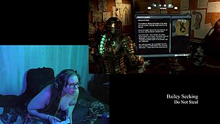 Watch this naked brunette bbw play deadspace with big natural tits bouncing.