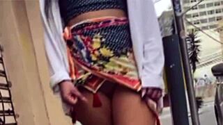 Yo, my 18-year-old stepdaughter flashed without panties on the bus, so bold!