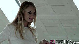 Beautiful blonde temptress makes her man desire her sexually