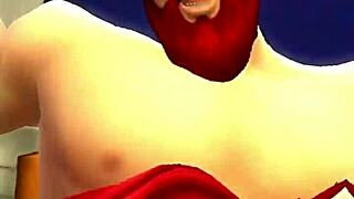 Redhead gets licked and fucked hard by old man in cuckold scene.