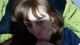 Teen sucks stepbrother's big cock