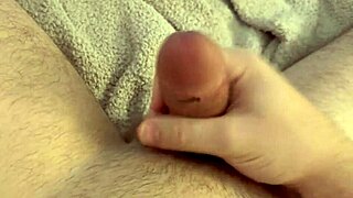 Morning wood gets a quick jerk session