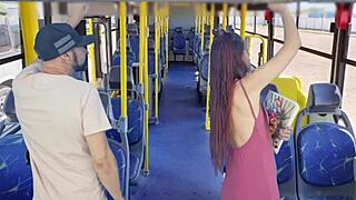 Student Bent Over and Groped by Old Man on Public Bus