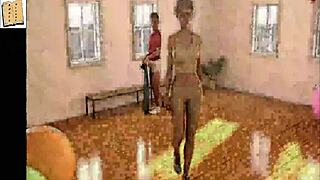 a wife and stepmother in cartoon anime hentai game