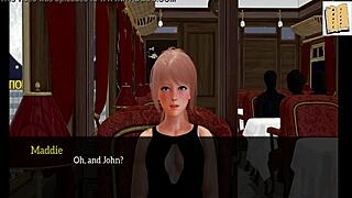 blonde and redhead in cartoon with small tits tease suggestively