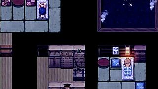 Check out tanned Natsuki in hentai game getting creampied in public!