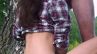 a couple enjoys a homemade moment in public