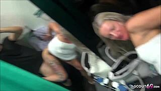 German Public Shock! College Girl Sucks Cock at McDonalds and Changing Room!