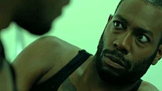 Curly Jordan Jameson interacts with a black hunk in a POV worship scene