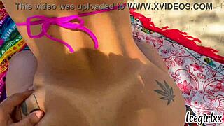 she asked for sunscreen and got all wet, he came buckets in my mouth - full sex in nature