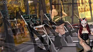 Steps of debauchery 33: naked babes in the gym!