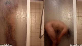 Friends Freshen Up Together After a Private Moment