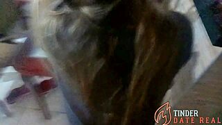 blonde coworker with big hair and thin waist rides secretly