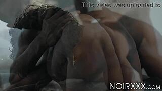 Curly Jordan Jameson interacts with a black hunk in a POV worship scene