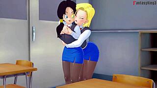 Android 18 and Videl Explore Lesbian Sex in Dragon Ball Zex Fantasy