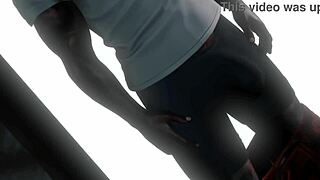 Feeling Intense Pleasure as White Slut Deepthroats in Second Life Outdoor Scene