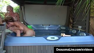 Cougars deauxma dives into bath toys and bikini fun with huge milf vibes 😏