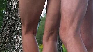 a couple enjoys a homemade moment in public