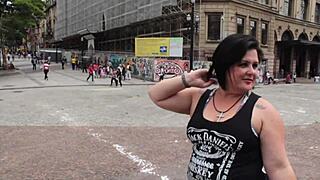 mica the bbw chubby girl met two big-dicked blacks who showed her the city's wonders